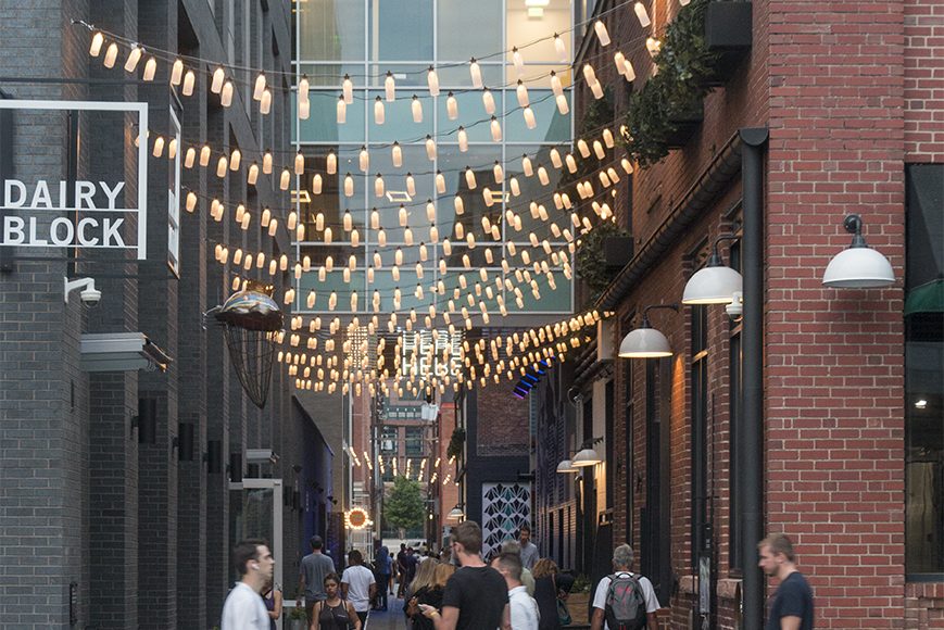 the alley at dairy block denver a commercial mixed-use development project by mcwhinney
