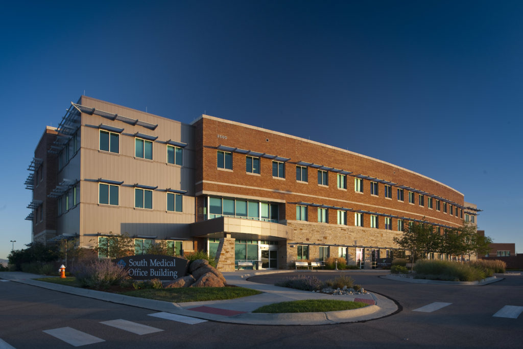 south medical office building at uc health medical center for the rockies, a mcwhinney healthcare real estate development