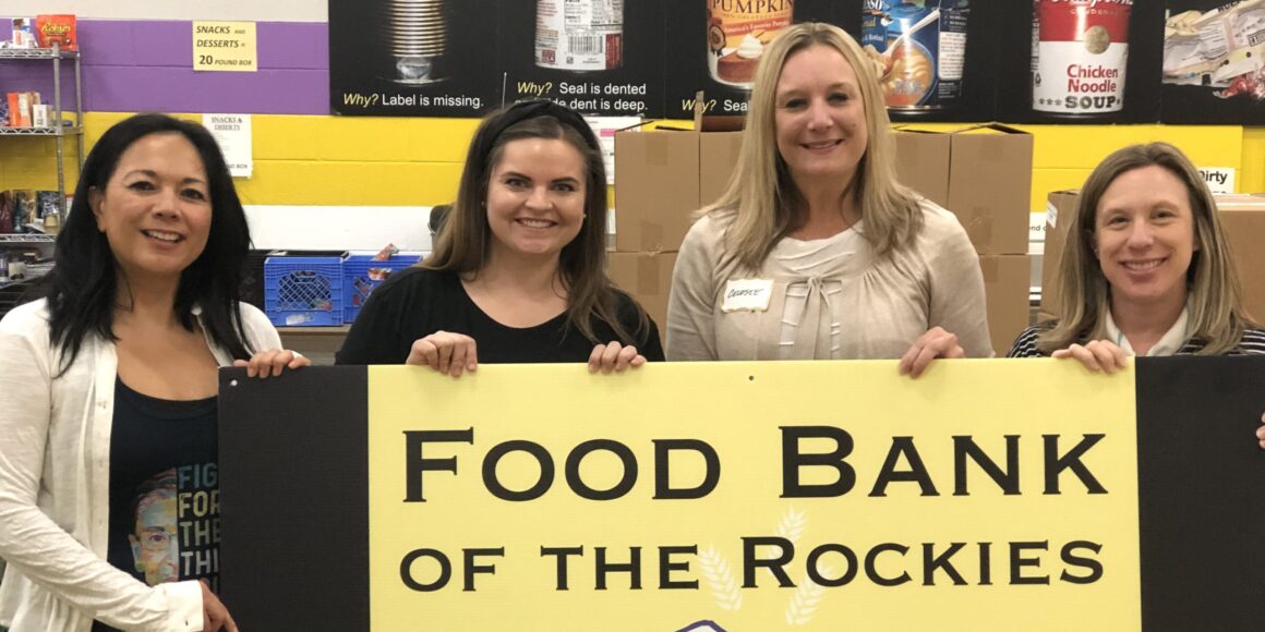 mcwhinney community give back day at food bank of the rockies