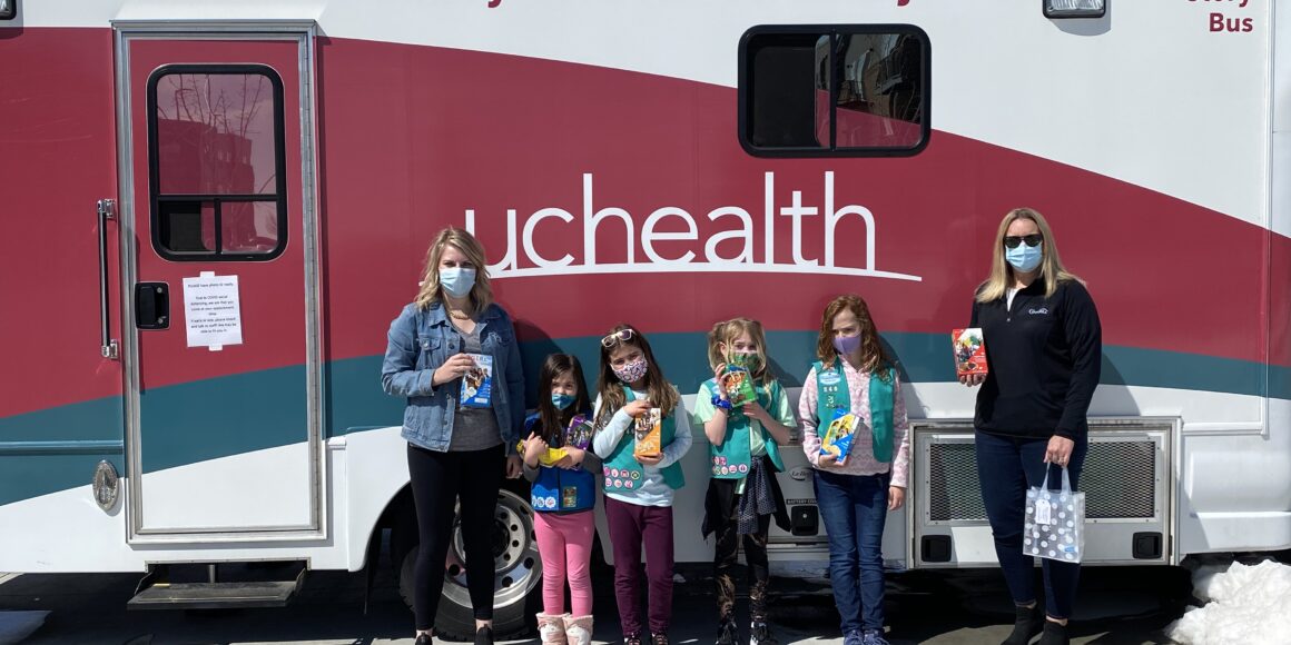 Blood drive for UCHealth in partnership with local Girl Scout troop
